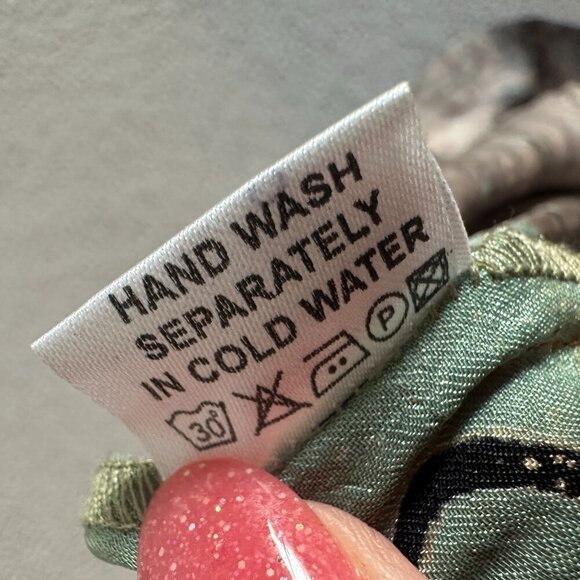 Kareenas Silk Tunic Tunic Boho Crinkle Lace Up India All Over Print - Picture 10 of 14